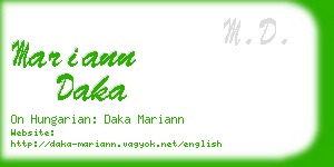 mariann daka business card